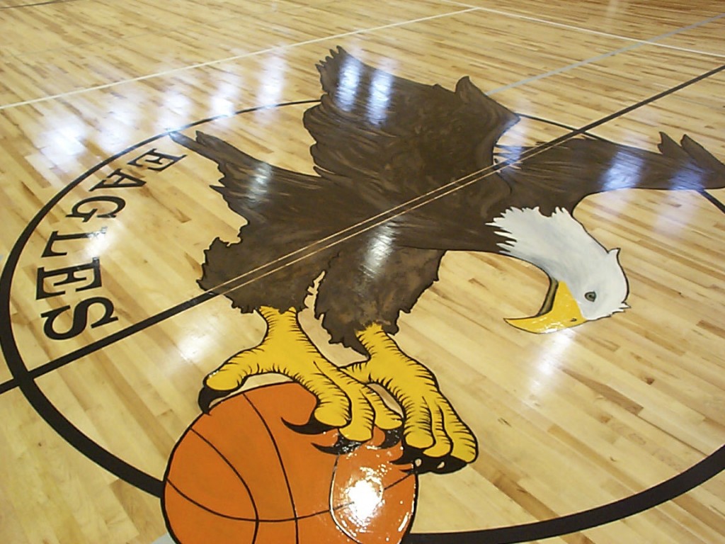 Eagles basketball court flooring
