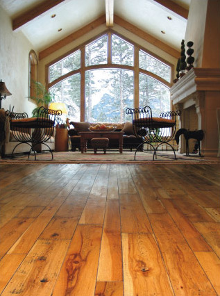 hickory hardwood floors in living room